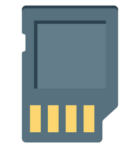 存储卡SD卡隔离矢量图标，可以方便地修改或编辑