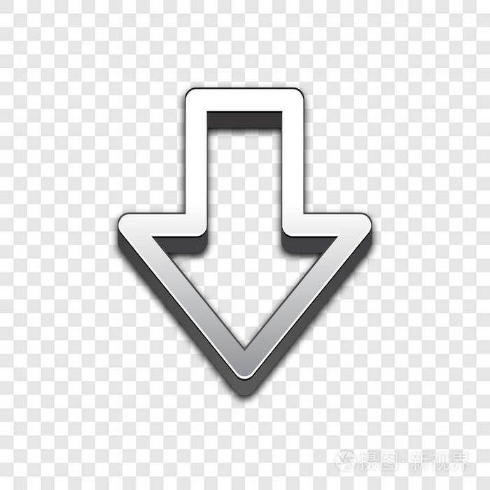 箭头3d矢量图标凸起的符号图