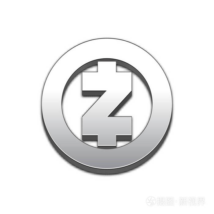 银z现金硬币密码货币标志.