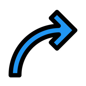 弧形箭头彩色矢量插图照片