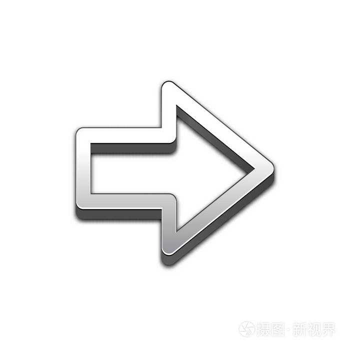箭头3d矢量图标凸起的符号图