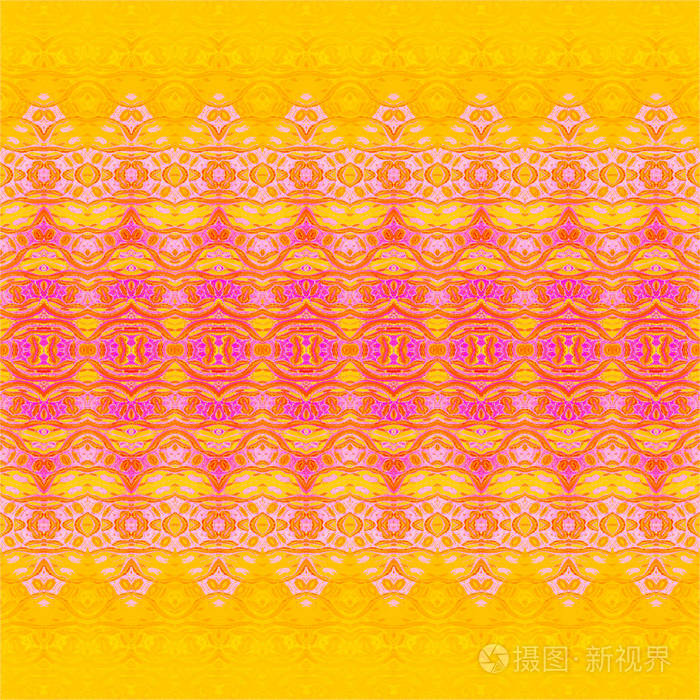 抽象的几何背景规则的观赏图案黄色粉红色和紫色水平和模糊