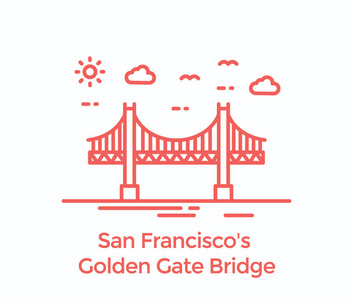 旧金山金门大桥吊桥