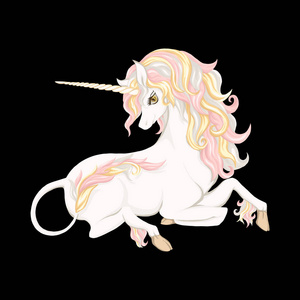 黑色独角兽图片