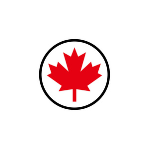 红色，黑色，加拿大枫叶图标图像矢量标志灵感
