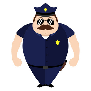 查出逗人喜爱的警察动画片字符