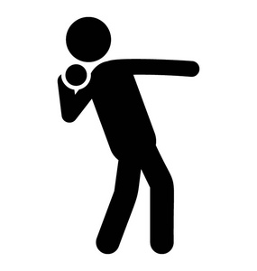 奥运垒球投掷球和制作垒球图标的象形文字照片