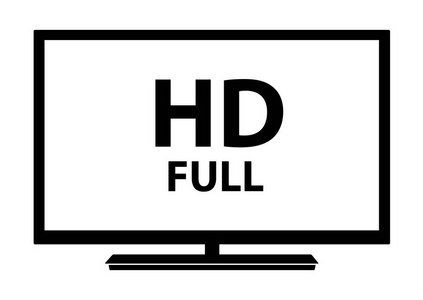 标志液晶电视矢量在白色背景.照片