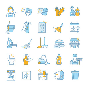 家务. 孤立矢量插图照片