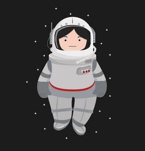 浮力科学太空中的女宇航员头盔照片