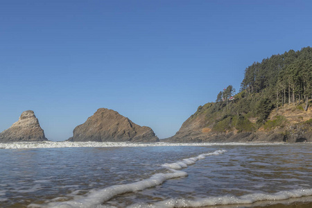 俄勒冈州海岸线的一般户外景观