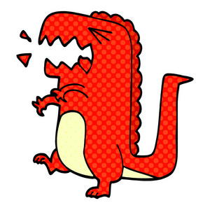 卡通涂鸦咆哮的恐龙照片