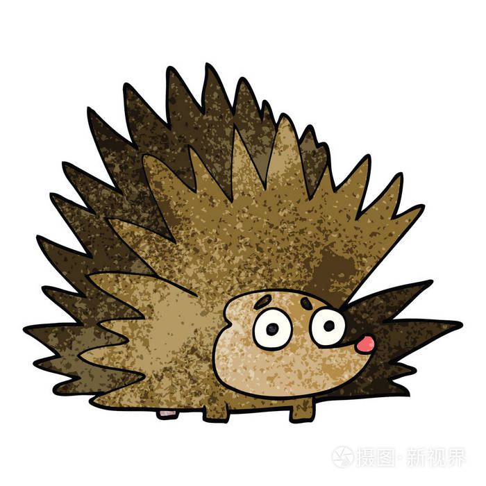 卡通涂鸦刺猬