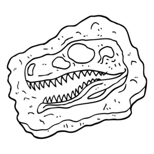 黑白动画片古化石可爱的卡通舞蹈骨架男女(剪影)可爱卡通骨架的矢量