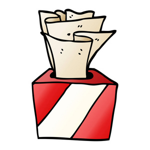 纸巾卡通卡通涂鸦盒的纸巾照片