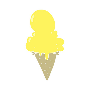 平色风格卡通冰淇淋