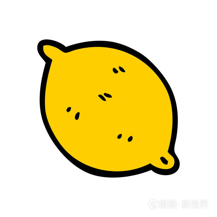 卡通涂鸦有机柠檬
