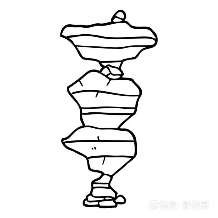 线绘卡通巨石插画-正版商用图片13xka6-摄图新视界