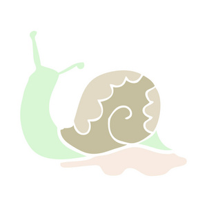 平色风格卡通蜗牛