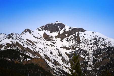 阳光明媚的日子里，安得拉比利牛斯山的帕尔滑雪胜地