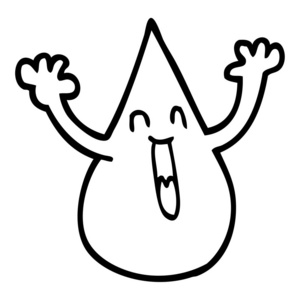 卡通雨滴图片-卡通雨滴素材-卡通雨滴插画-摄图新视界