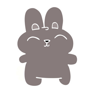 卡通涂鸦灰兔照片