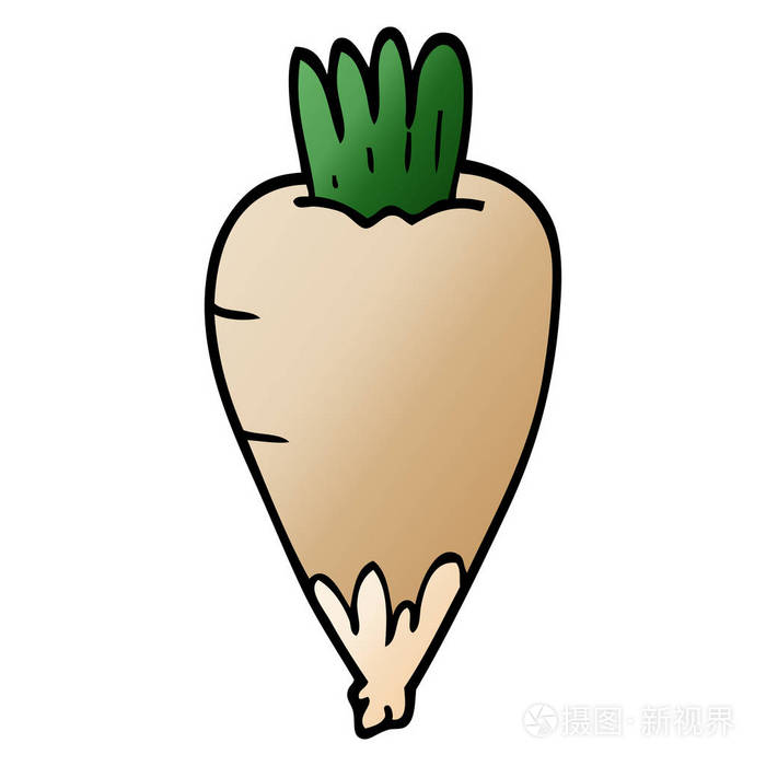 卡通涂鸦根蔬菜