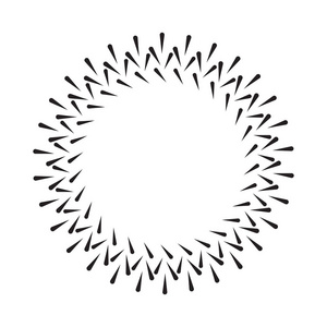 矢量太阳爆发圈。 太阳爆炸架。 突发形状。