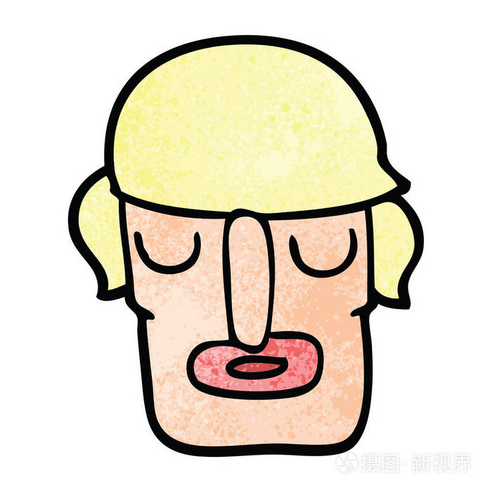 卡通涂鸦男脸