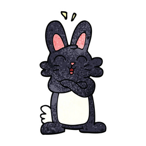 卡通涂鸦快乐兔子