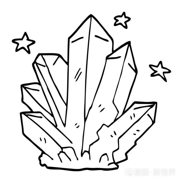 线绘卡通魔术水晶插画-正版商用图片13xrmy-摄图新视界