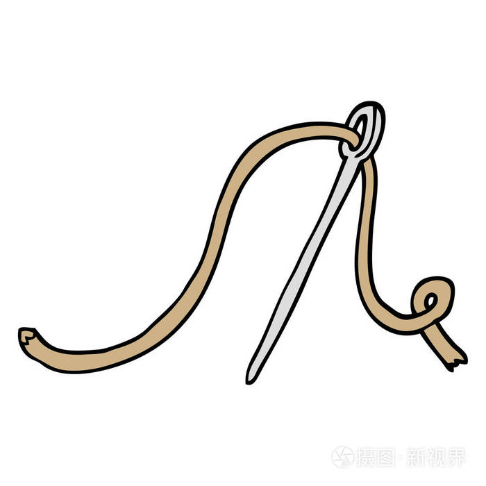 手绘涂鸦式卡通针线插画-正版商用图片13xrvx-摄图新视界