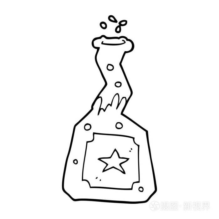 画线卡通实验药水