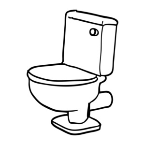 线绘卡通金马桶照片