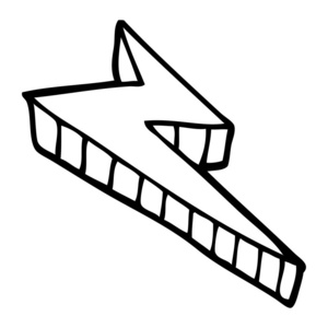 线描卡通装饰避雷针图片