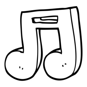 线条画卡通音符照片