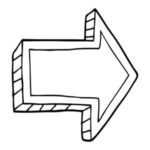 动物线条画简单线条画卡通导向箭头照片