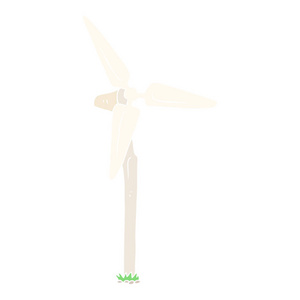 风电场风车平面彩色插图