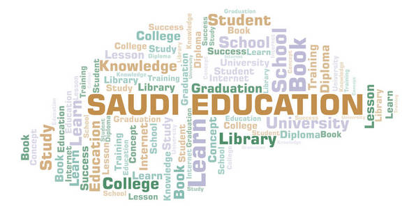 沙特教育词云词云只用文字制作。