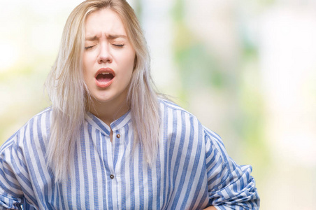 手在肚子上,因为消化不良,痛苦的疾病,感觉不舒服