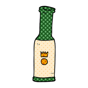 卡通涂鸦啤酒瓶