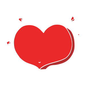 爱心卡通手绘平色风格卡通爱心照片
