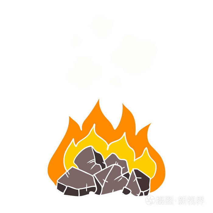 平色风格卡通热煤插画-正版商用图片13y860-摄图新视界