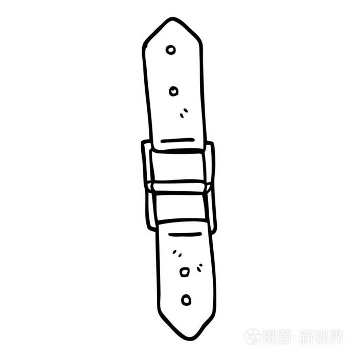 黑白卡通皮带