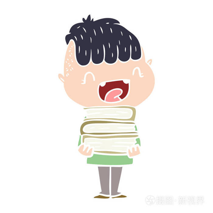 平色风格卡通快乐男孩新书