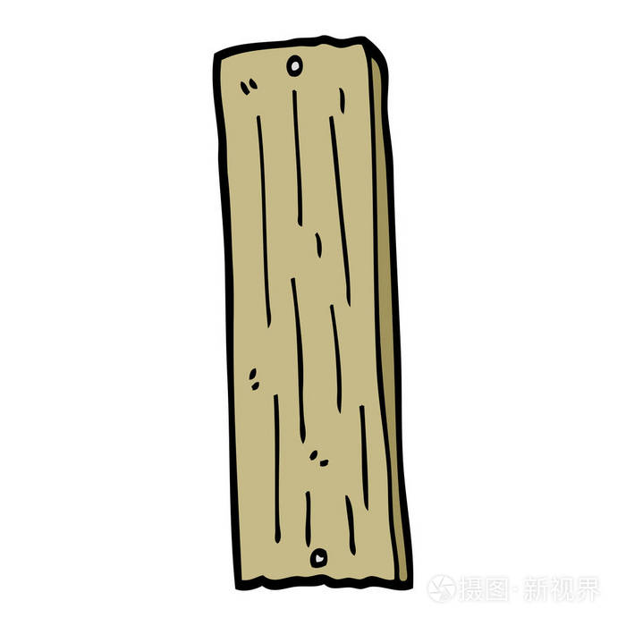 手绘涂鸦风格卡通木板