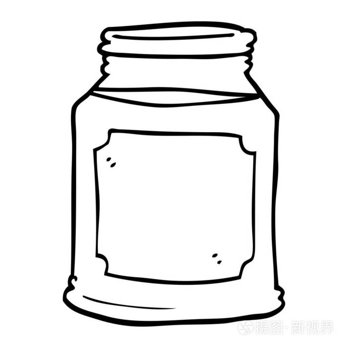 罐子里的卡通液体画线