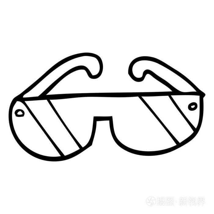 画线卡通太阳镜