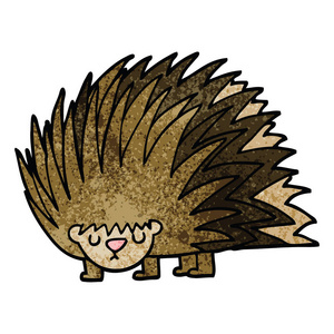 卡通涂鸦刺猬照片