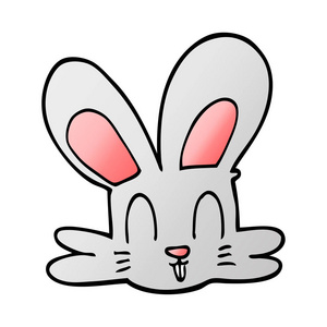 卡通涂鸦可爱的兔子